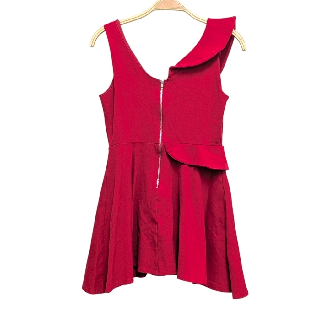 Lulu's Secret Admirer Red Sleeveless Ruffle Mini Sexy Night Out Dress Small - Picture 3 of 7